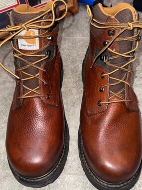 Carhartt CMZ6340 6” Composite Brown Leather Steel Toe Work Boots Men’s Size 9.5